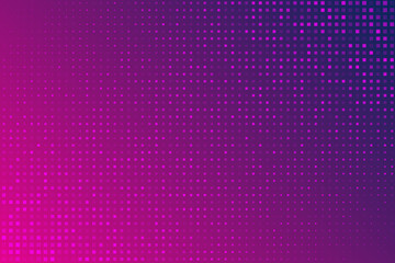 Half Tone Dots Purple and Pink Background. Halftone Corner Frame.