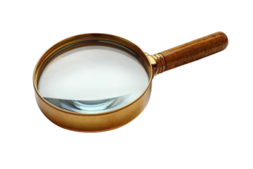 Vintage Magnifying Glass Lens Gold Rim Investigation Detective Search Tool Accuracy Focus