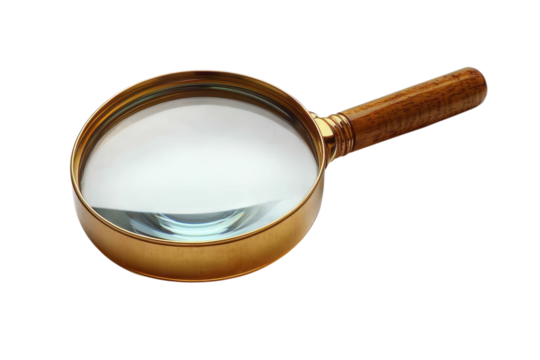 Vintage Magnifying Glass Lens Gold Rim Investigation Detective Search Tool Accuracy Focus