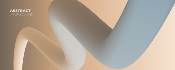 Abstract background. Gradient blend line. Soft color 3d curved shape for creative graphic design. Vector illustration.