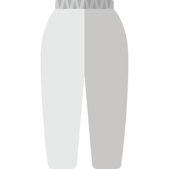 Light Gray Sweatpants With Elastic Waistband And Cuffs Isolated On Transparent Background Vector Illustration