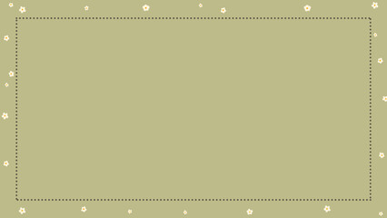 cute frame border with flowers