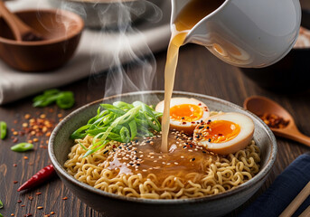 Elevate your instant noodles with this quick recipe for savory ramen, featuring amazing food hacks for the perfect soft-boiled egg and rich broth