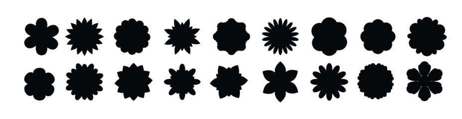 flowers silhouette vector illustration
