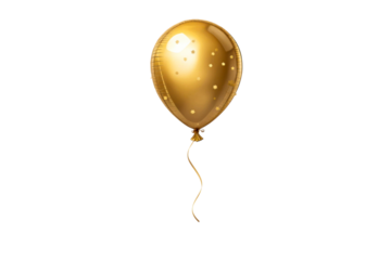 Golden Foil Balloon with Star Confetti