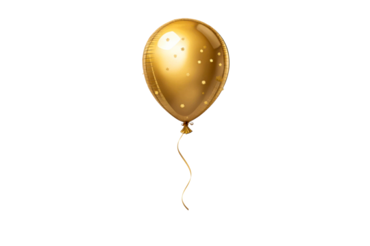 Golden Foil Balloon with Star Confetti