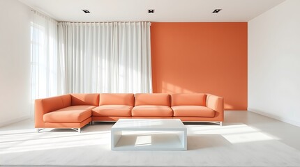 Minimalist, Cozy and modern living room interior design