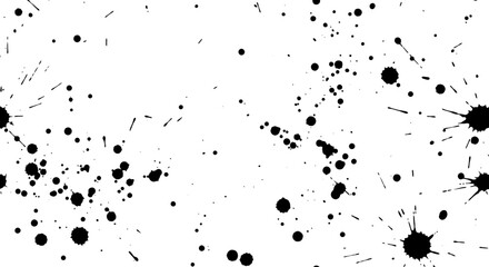 Abstract Ink Splatter Texture on White Background