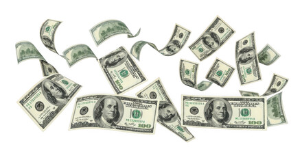 Money isolated on transparent background