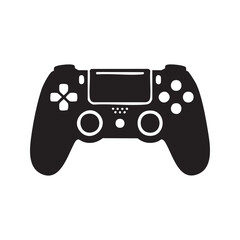 Video Game Controller Icon, Gamepad Silhouette for Gaming and Entertainment, Joystick Vector Illustration.