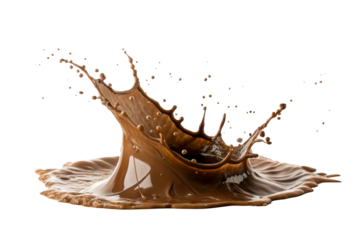 Chocolate splash in motion frozen in time