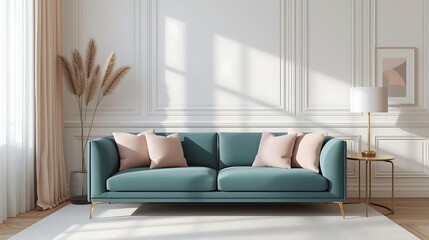 Minimalist, Cozy and modern living room interior design