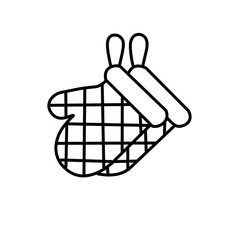 Oven mitts icon