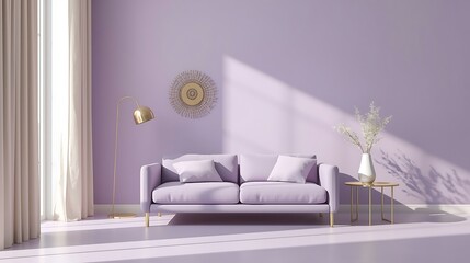 Minimalist, Cozy and modern living room interior design