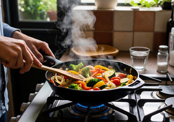 Effortless home cooking with simple food hacks. A vibrant vegetable stir-fry quick recipe for a healthy, delicious meal
