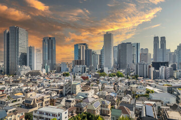 日本　新宿　Japanese landscapes with skyscrapers