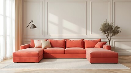 Minimalist, Cozy and modern living room interior design