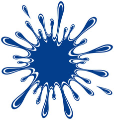 Fototapeta premium Dynamic splash of vibrant blue, vector design element for creative projects & backgrounds