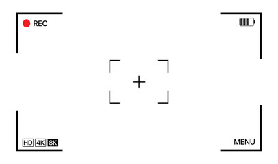 PNG background for cinematic production with camera photo view and zoom exposure overlay shows blank electronic display camcorder shutter snapshot frame and picture from surveillance or film