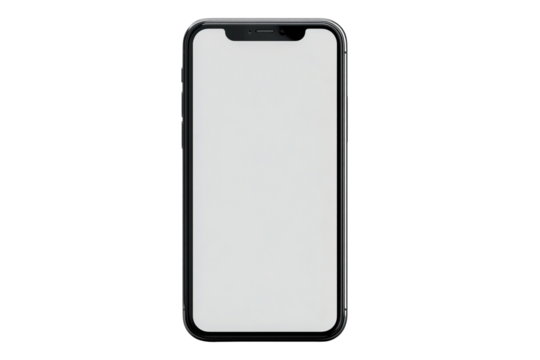 Modern mobile device isolated on transparent background
