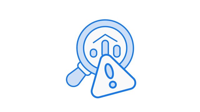 Threat Analysis icon animated video with white background