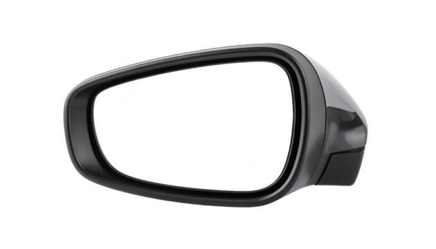 One Car Mirror To the Left, Isolated on Transparent Background