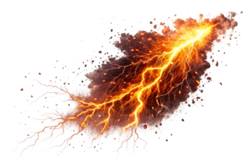 Intense Lightning Strike with Explosive Energy Burst