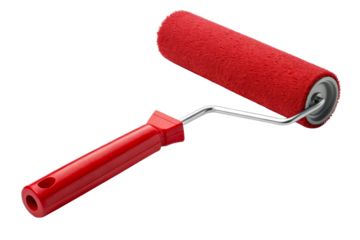 Red Roller Tool on White Background