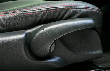 Car seat height adjustment lever