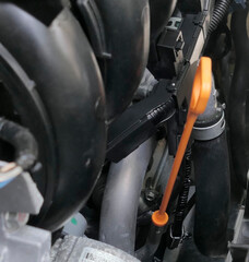 Car oil level dipstick for check