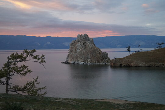 Golden moments of the evening shore