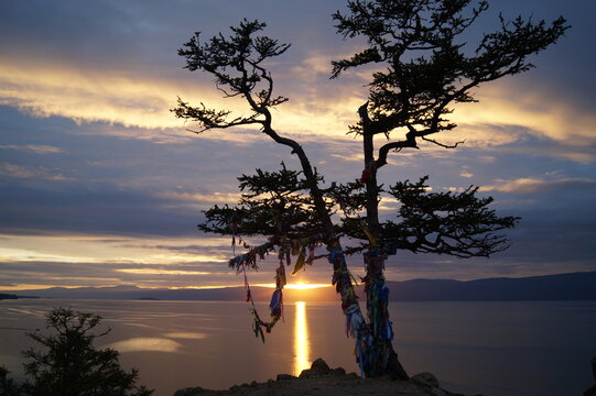 The magic dawn over Lake Baikal