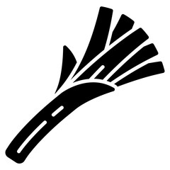 leek vector icon. Vegetable icon solid style. perfect use for logo, presentation, website, and more. modern icon design glyph style