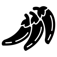 chili vector icon. Vegetable icon solid style. perfect use for logo, presentation, website, and more. modern icon design glyph style