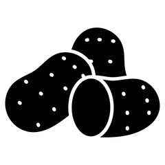 potato vector icon. Vegetable icon solid style. perfect use for logo, presentation, website, and more. modern icon design glyph style