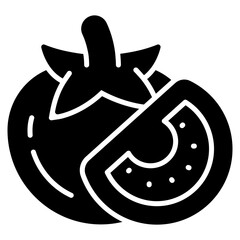 tomato vector icon. Vegetable icon solid style. perfect use for logo, presentation, website, and more. modern icon design glyph style
