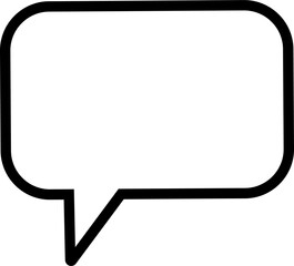 Speech Bubble Line Icon Vector Chat Message Illustration
