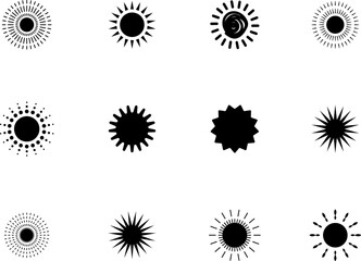 Sun icon set.