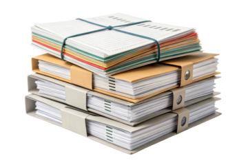 Stack of Paperwork and Folders