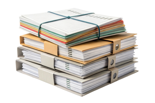 Stack of Paperwork and Folders