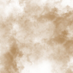 Abstract brown watercolor background with soft, diffused cloudlike texture