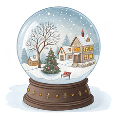  Snow globe christmas victorian decoration