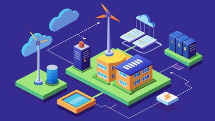 Smart city energy grid with renewable sources and data management © MOHIUDDIN