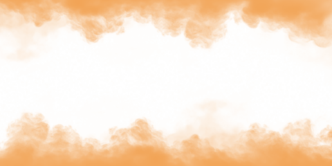 Orange watercolor clouds frame for your design