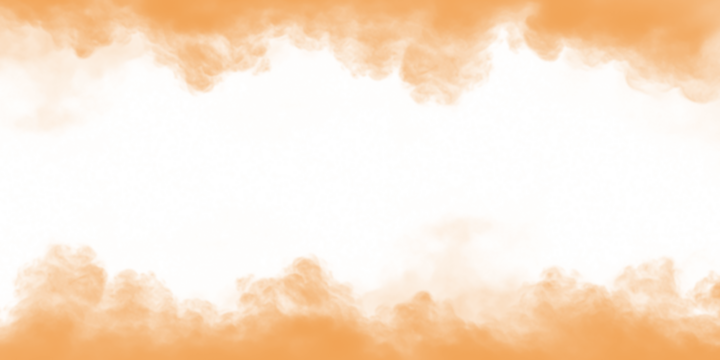 Orange watercolor clouds frame for your design