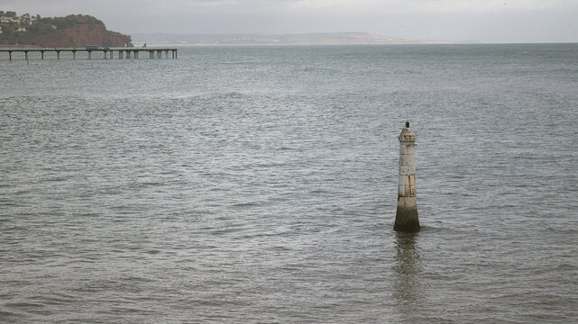 In Devon looking from Shaldon across the River Teign towards Teignmouth, is the small Philip Lucette Beacon also known as is the Shaldon Lighthouse