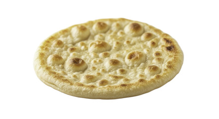 Freshly Baked Flatbread with Golden Crust on Gradated Background
