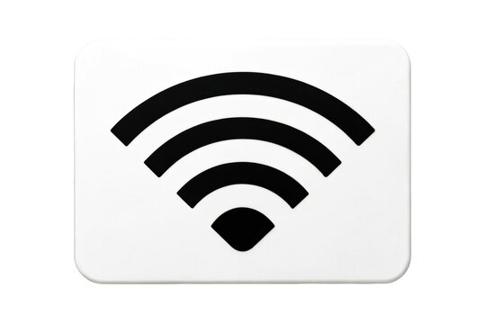 White square with black wifi signal icon