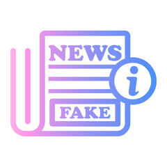 hoax Line Gradient Icon