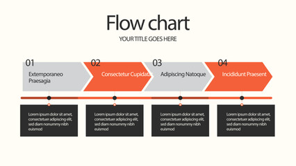 Infographic template set Flow Chart